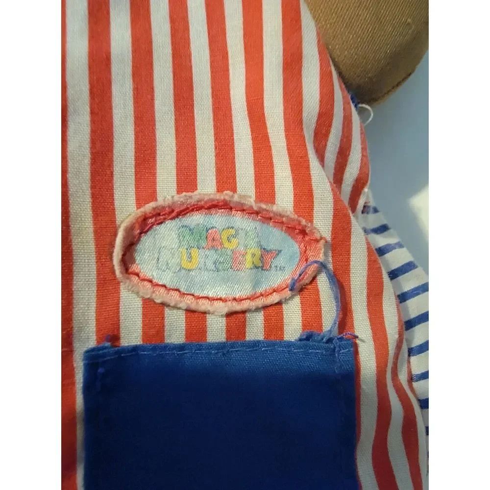 Vintage 1989 Magic Nursery‎ Doll African American 1980s Vtg Striped Pajamas